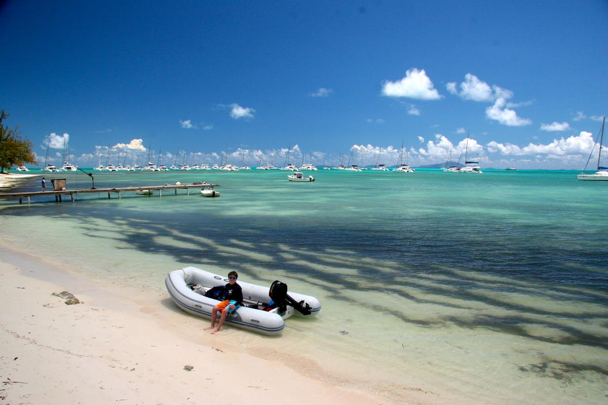 Dinghy on the beach