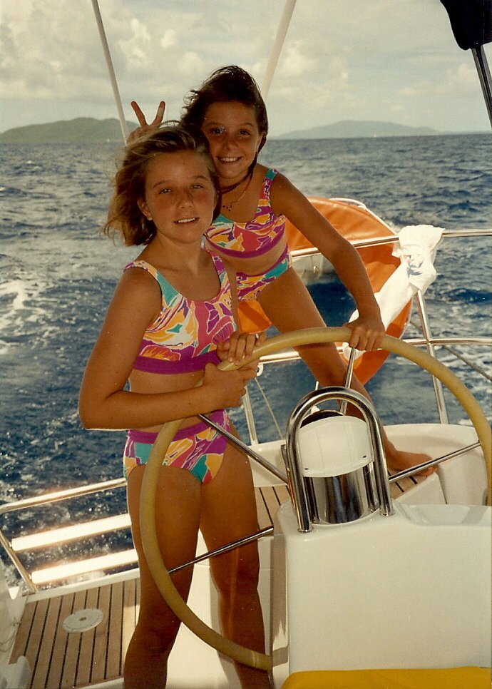 At the helm in the BVI