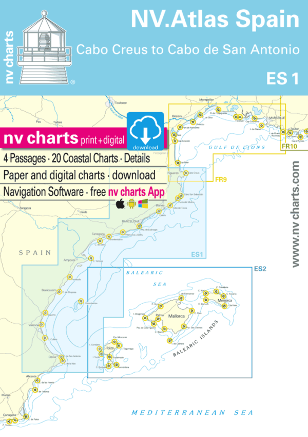 NV Atlas Spain ES 1 - Cabo Creus to Cabo San Antonio