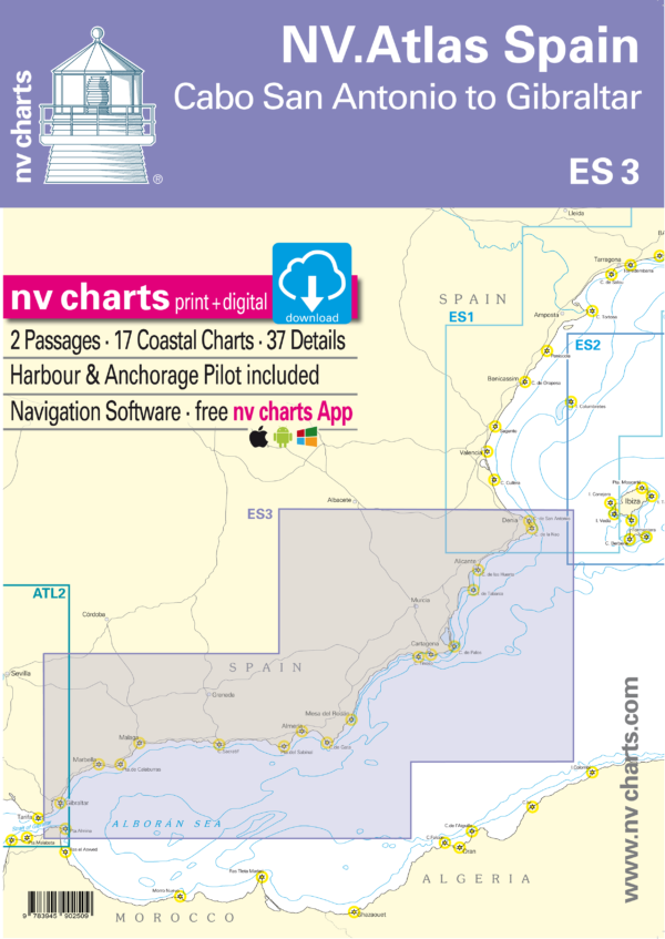 NV.Atlas Spain ES 3, Cabo San Antonio to Gibraltar