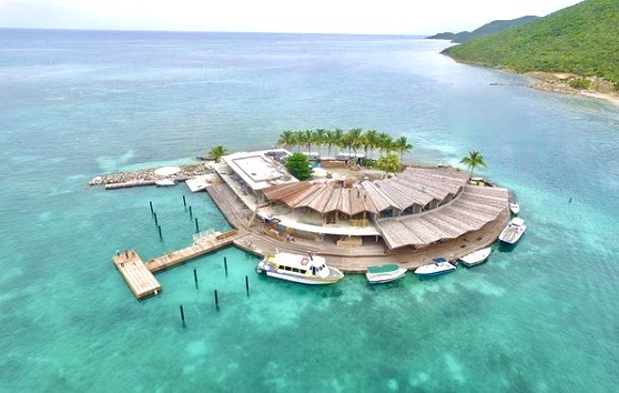 The new Saba Rock Resort & Marina aerial view
